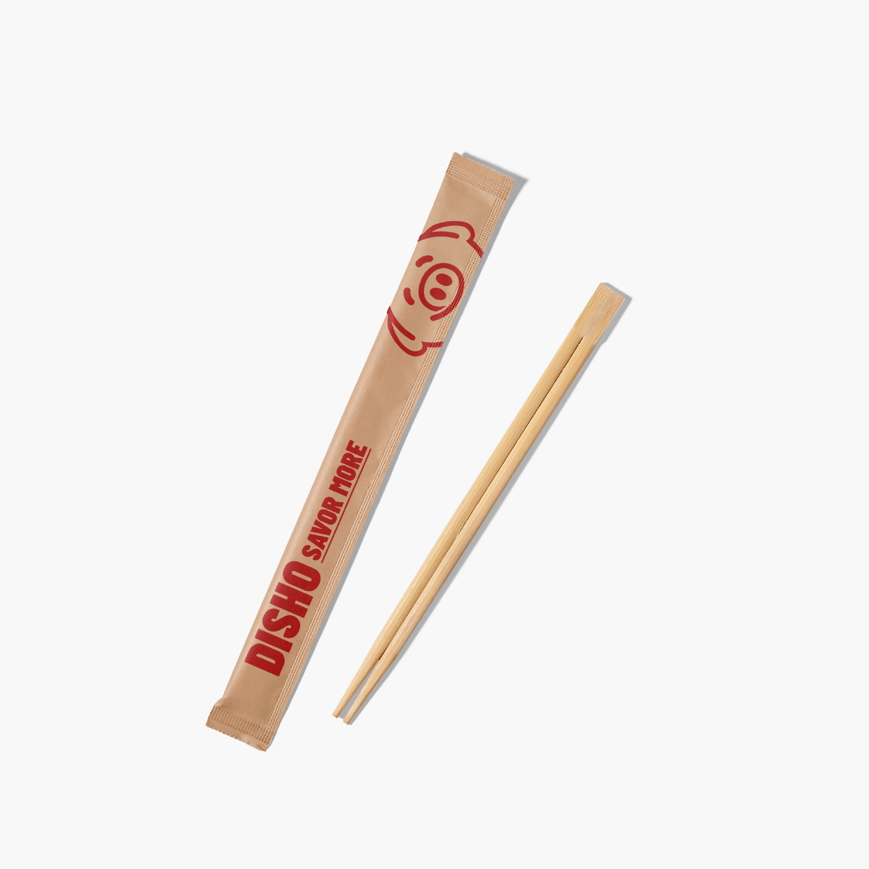 Custom Chopstick w/ Kraft Paper Wrapping