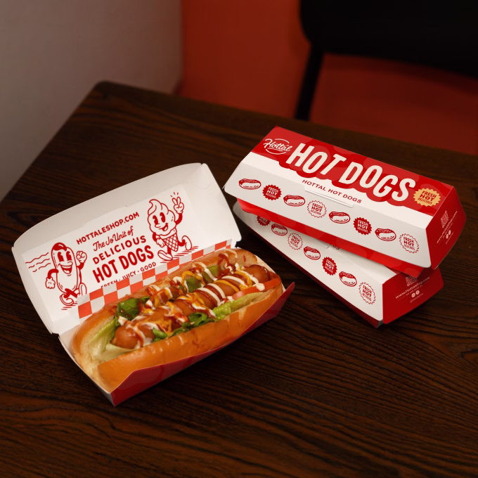 Paper Box for Juicy Hot Dog