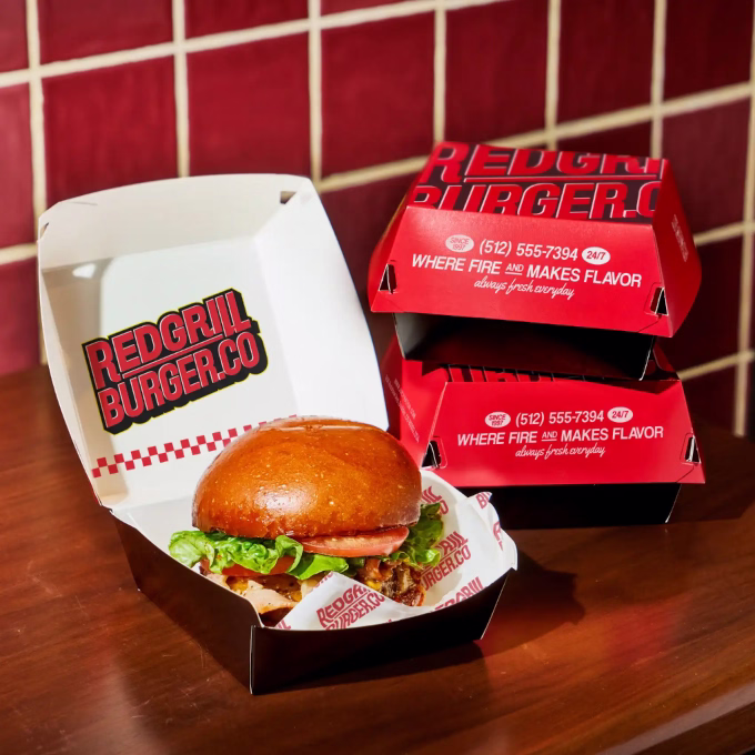 Custom Paper Burger Box