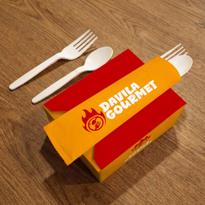 Custom Cutlery Set (Fork, Spoon, Napkin)