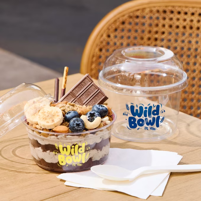 Printed Plastic Dessert Bowl Container