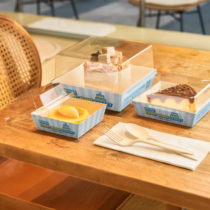 Custom Cake Box with Clear Lid