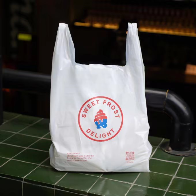 Waterproof Plastic Takeout Bag