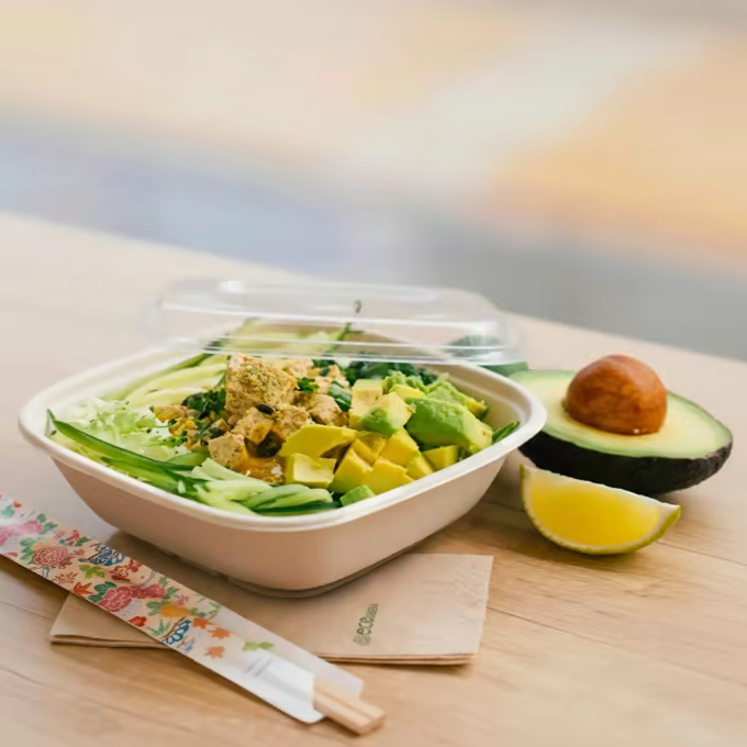 Square Salad Fiber Bowl