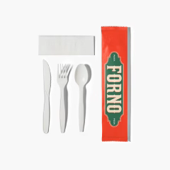 Custom Cutlery Set (Spoon, Fork, Knife, Napkin)