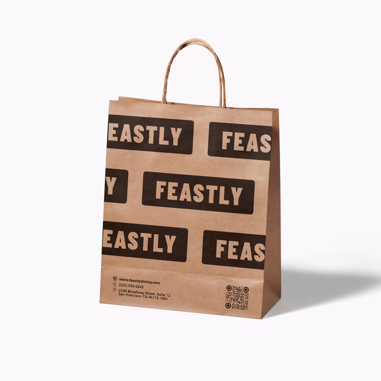 Custom Kraft Paper Bag with Handle