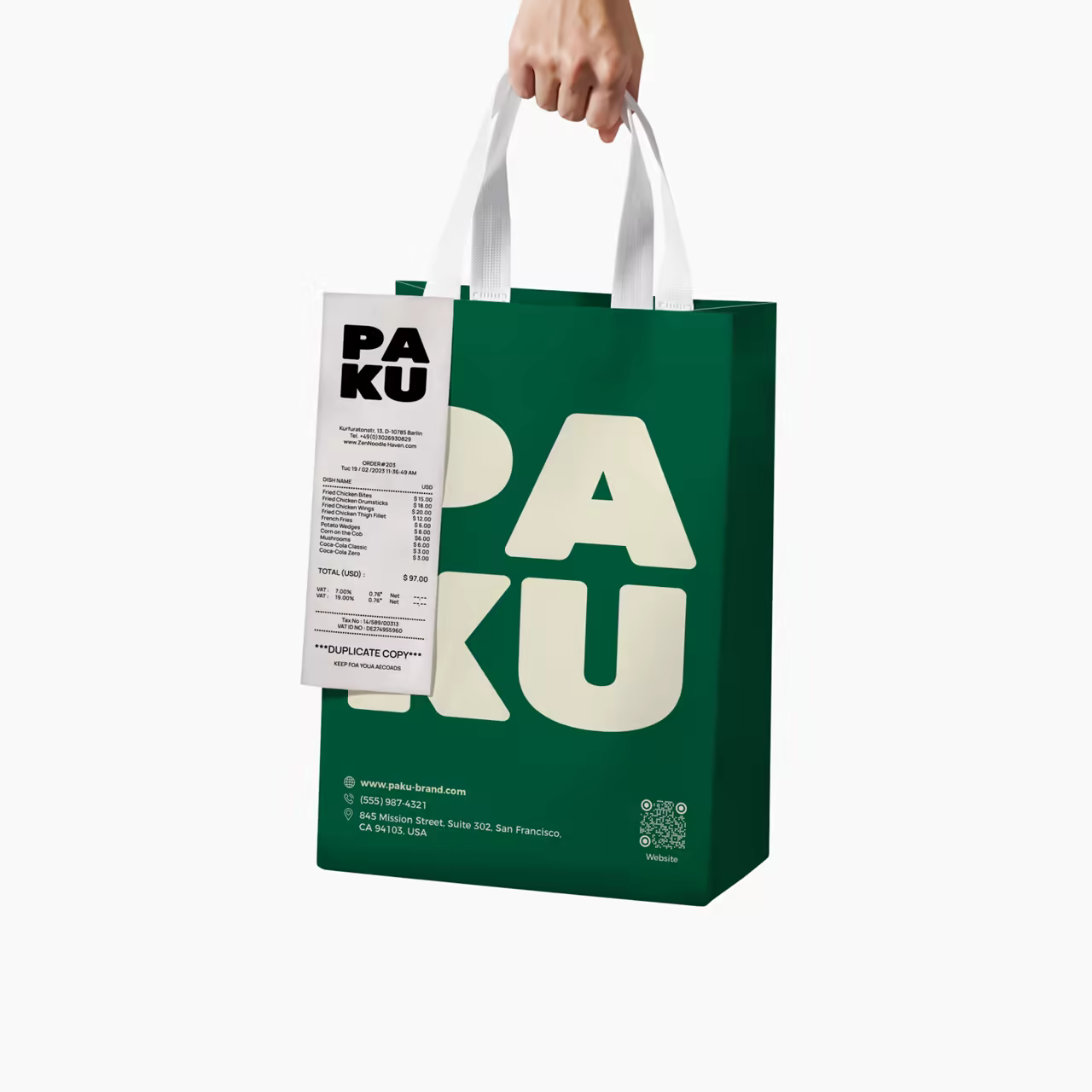 Custom Reusable To-Go Bag Wholesale