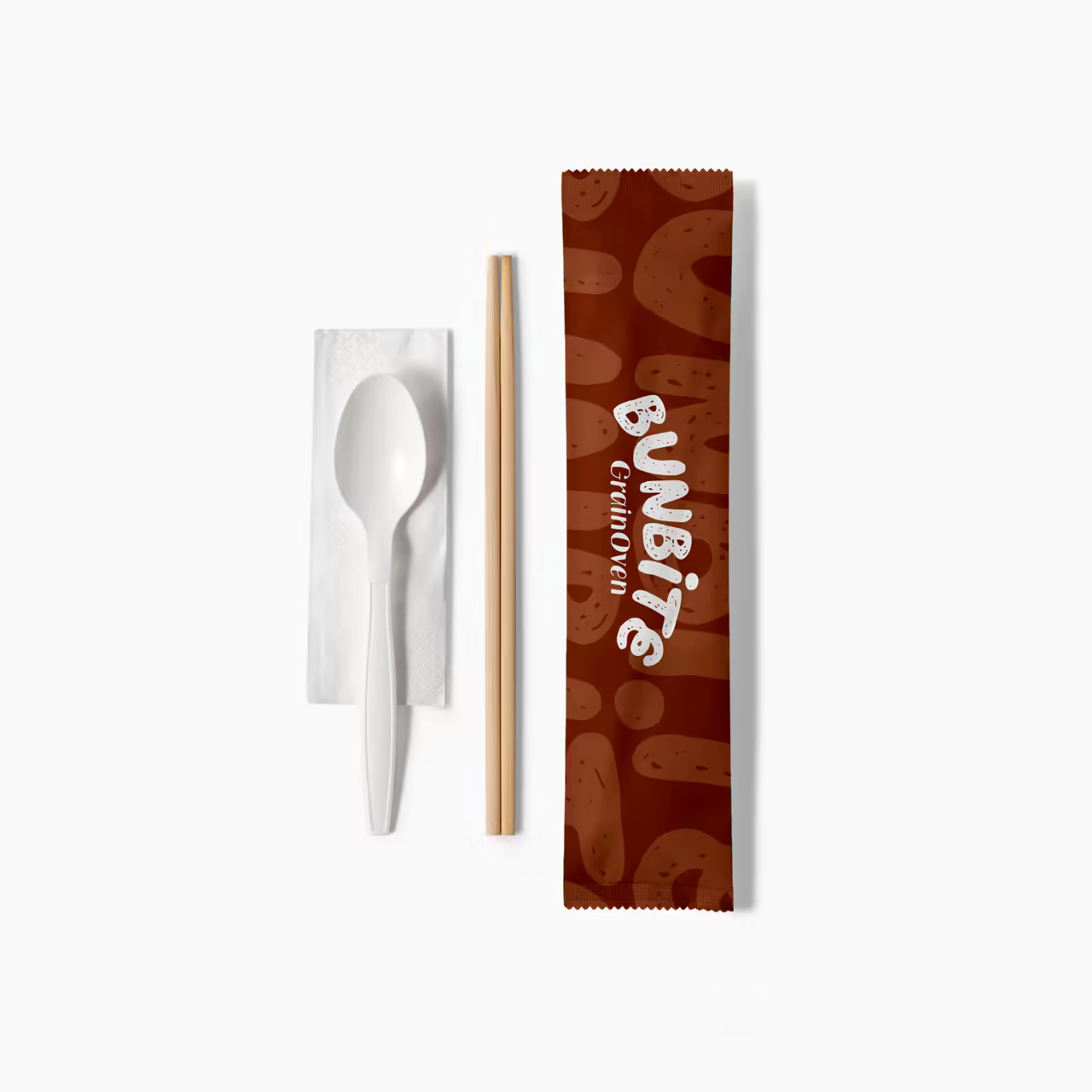 Custom Cutlery Set (Chopstick, Spoon, Napkin) 