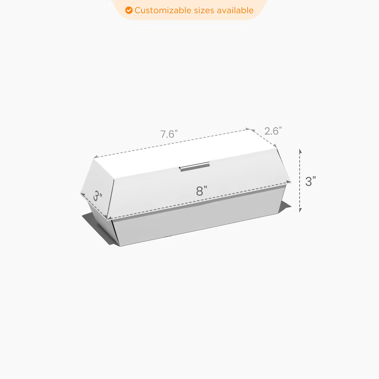 Custom Paper Hot Dog Box Size
