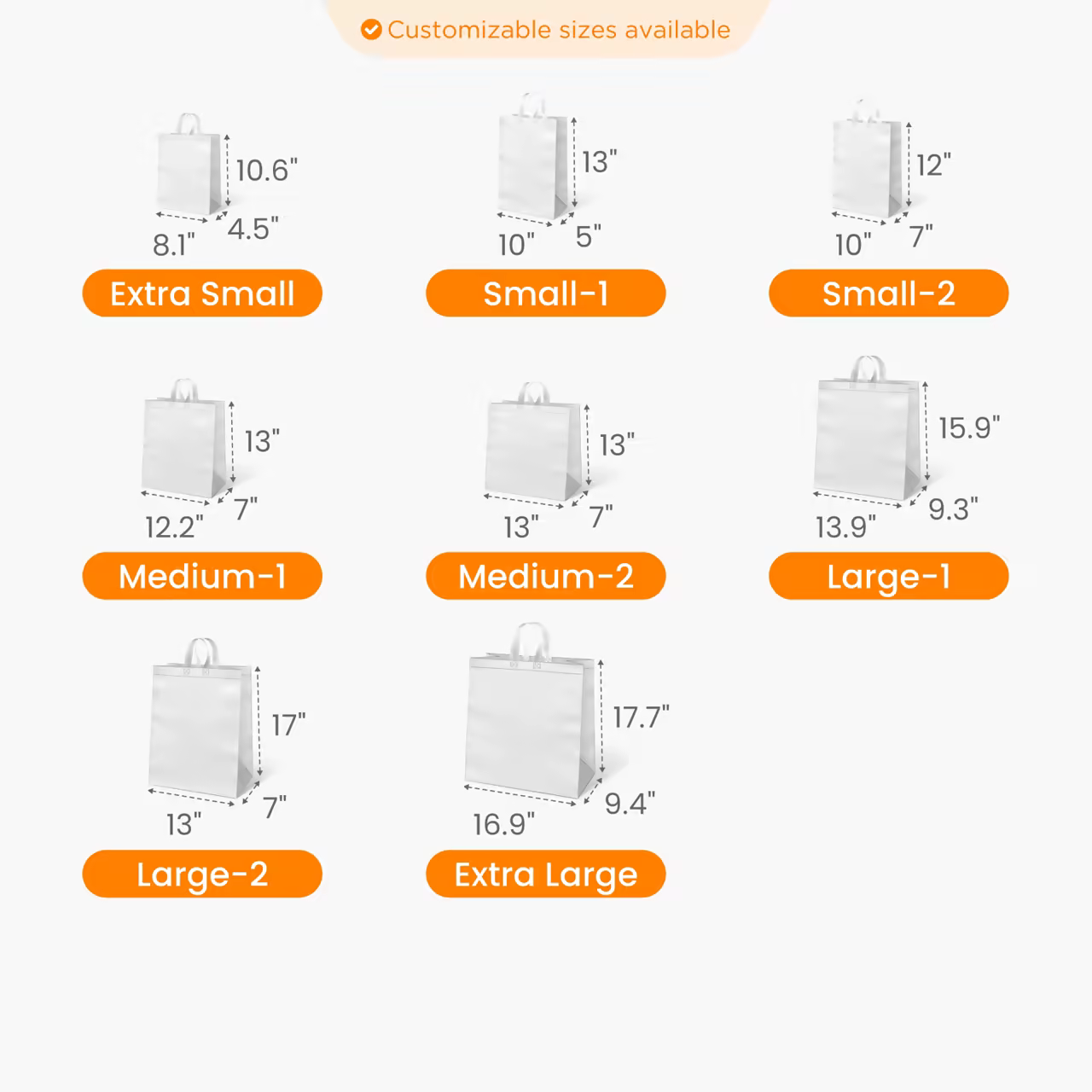 Reusable To-Go Bag Size