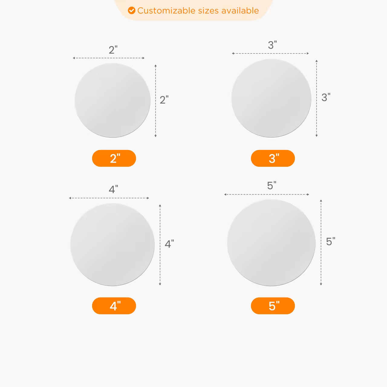 Custom Round Sticker Size