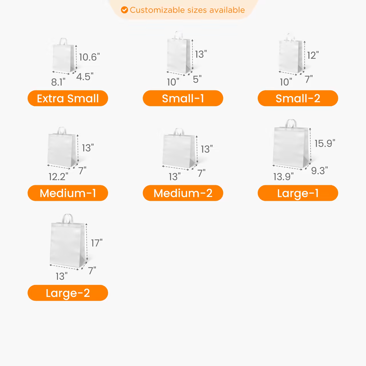 Reusable To-Go Bag Size
