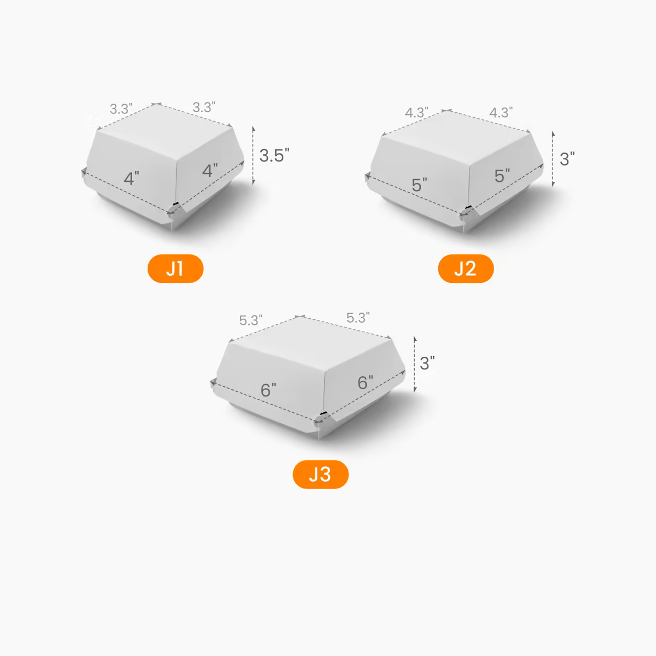 Paper Burger Box Size