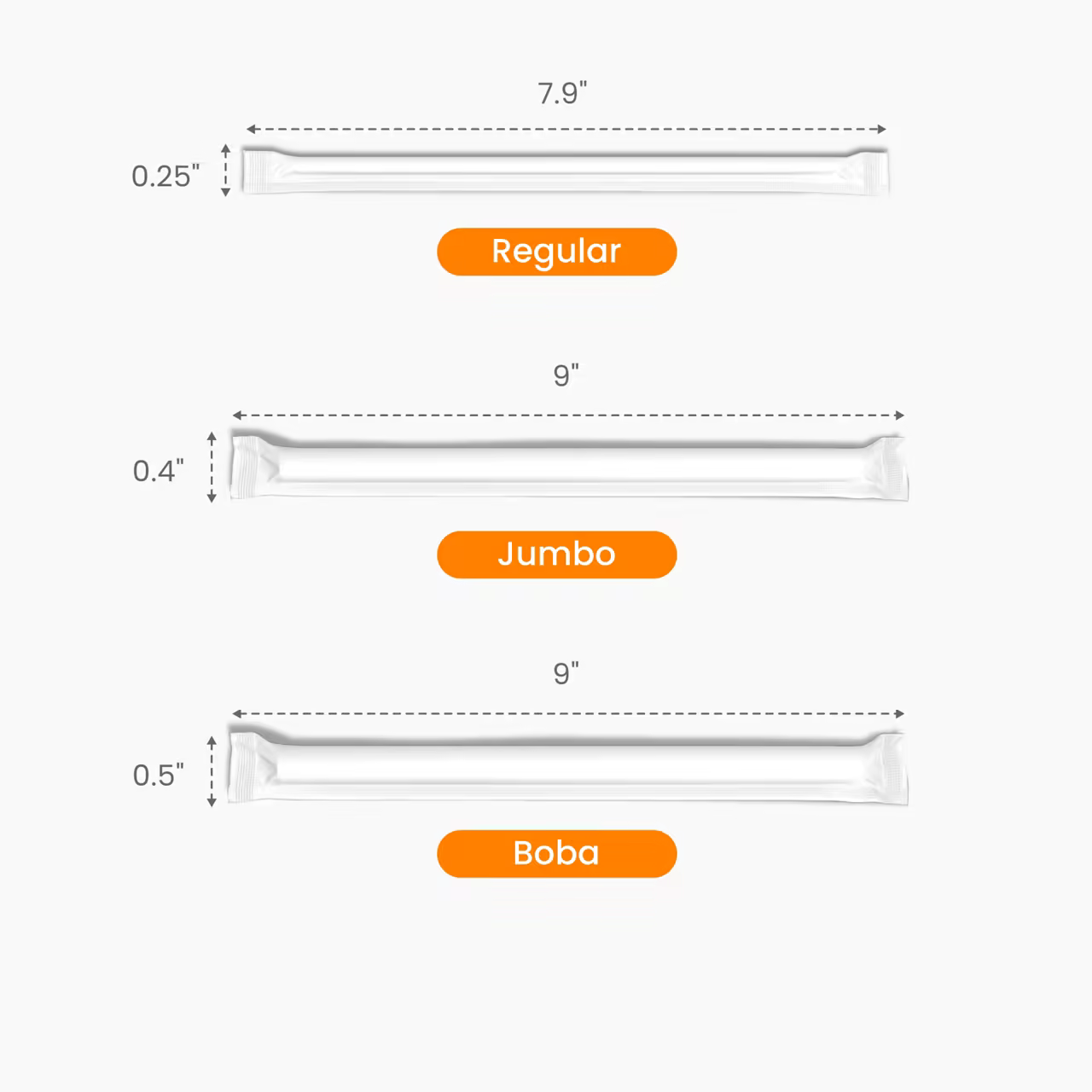 Straw w/ Paper Wrapping Size