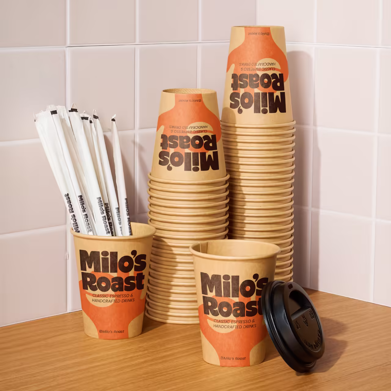 Wholesale Custom Kraft Cups With Free Design Storage