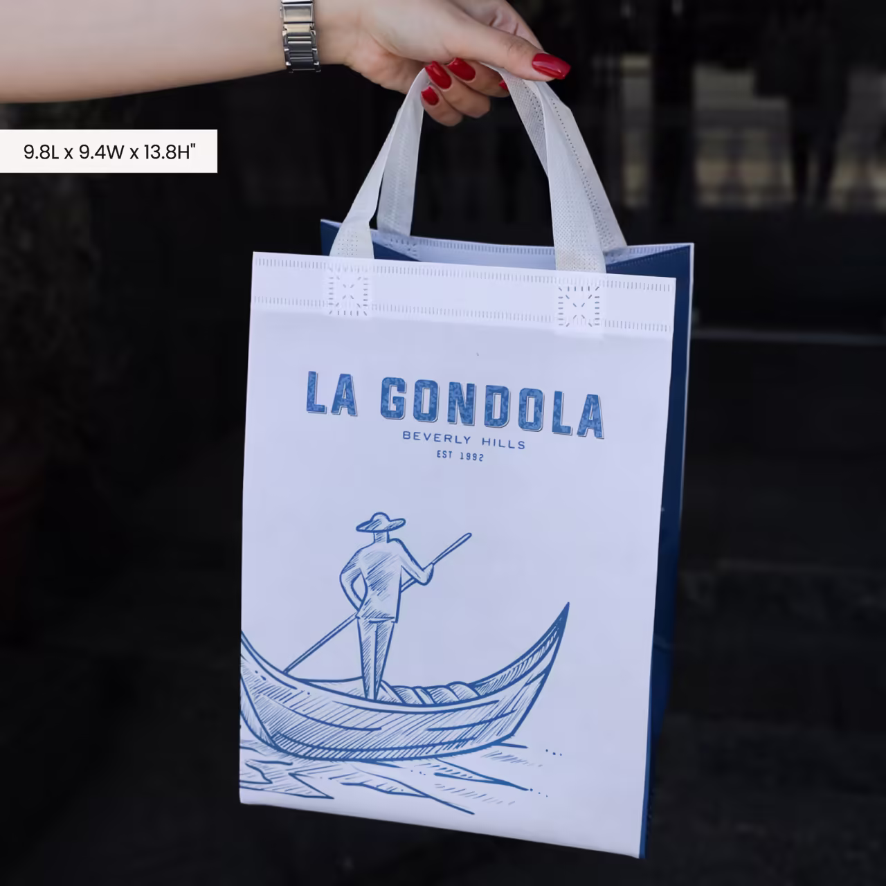 White Non-Woven Tear-Resistant Tote with Sturdy Handles