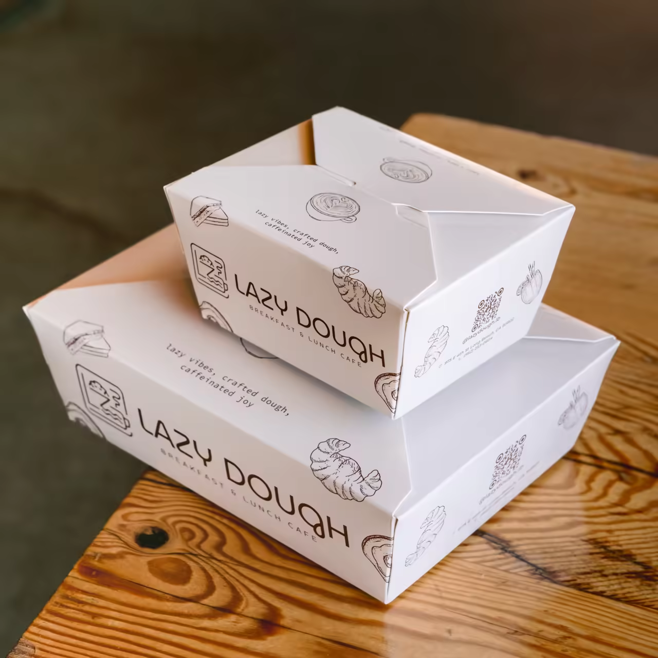 Eco Friendly Recyclable Paper Takeout Container With Vent Holes