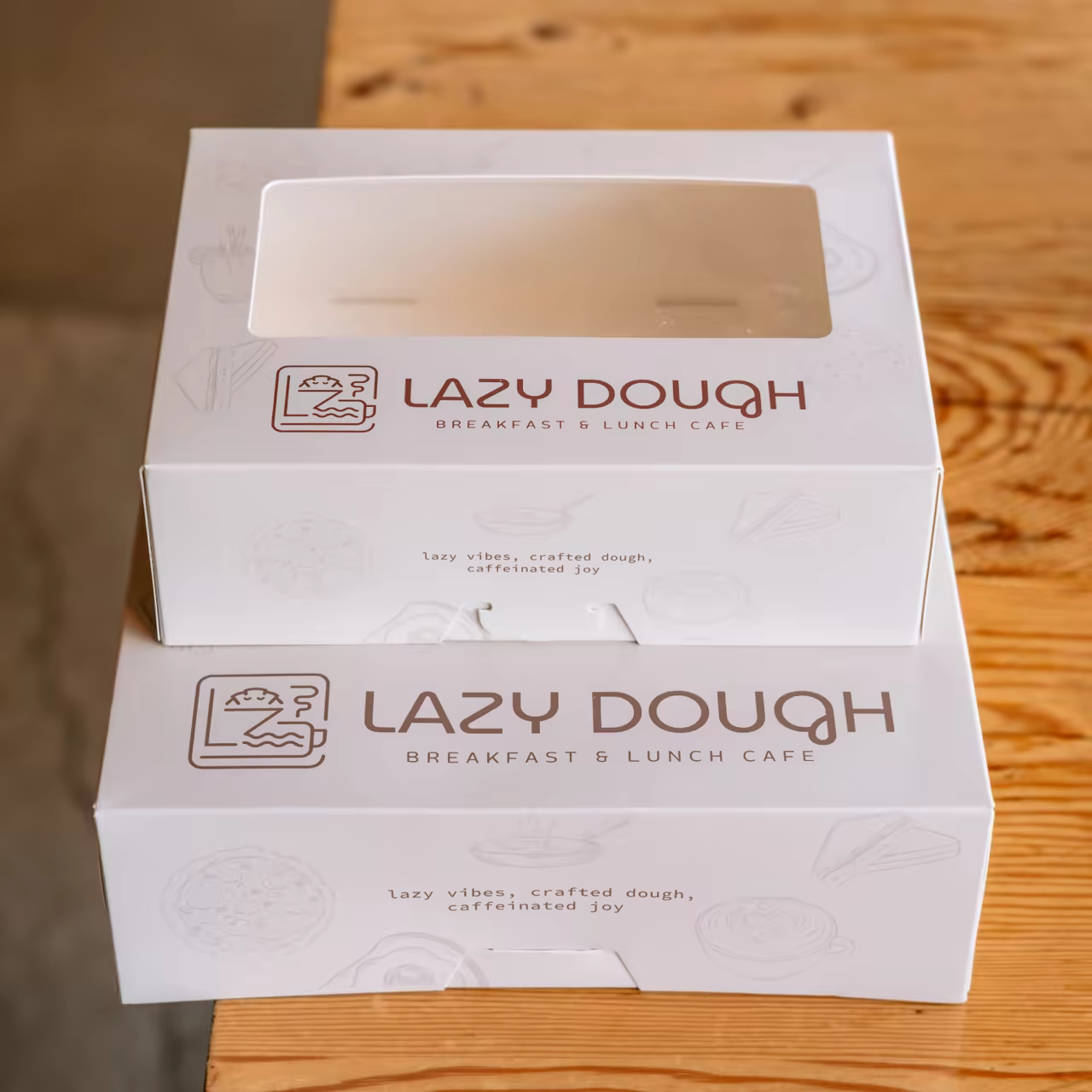 Stackable Logo Donut Box For 4 6 12 Counts