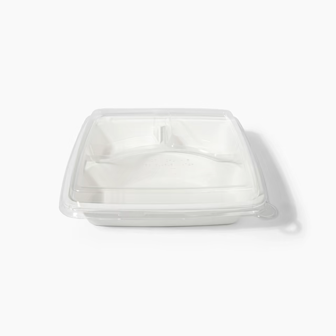 Compostable 3-Compartment Tray with Lid