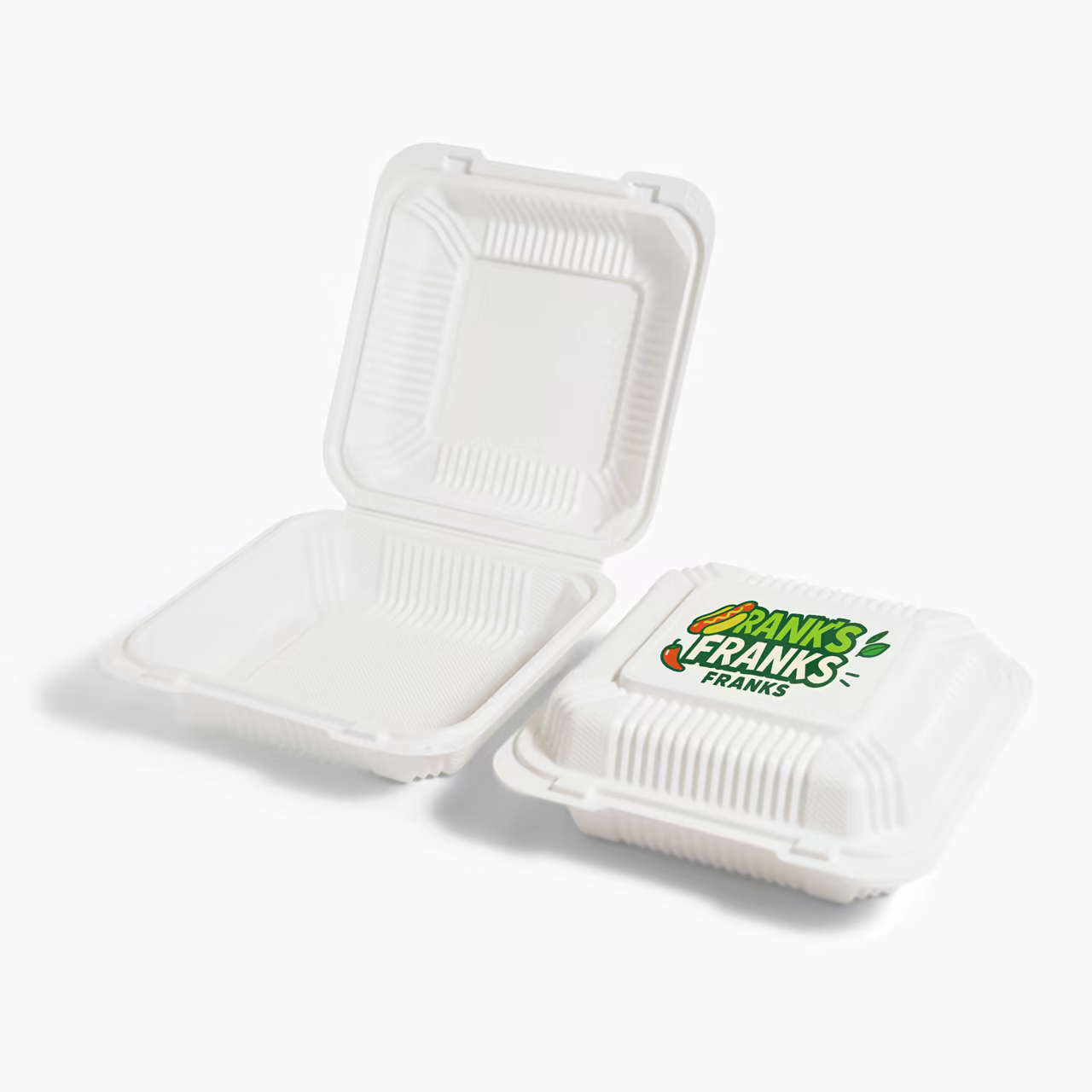 1 - Custom Mineral-Filled Hinged Plastic Container