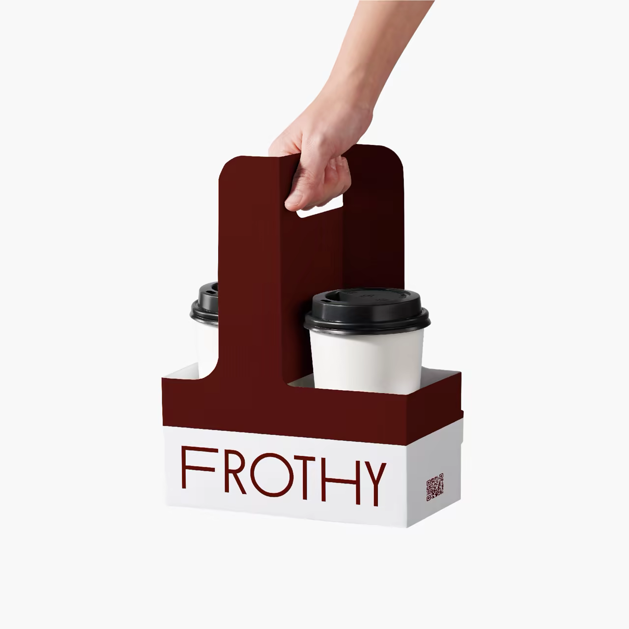 Custom 2-Cup Drink Carrier with Handle