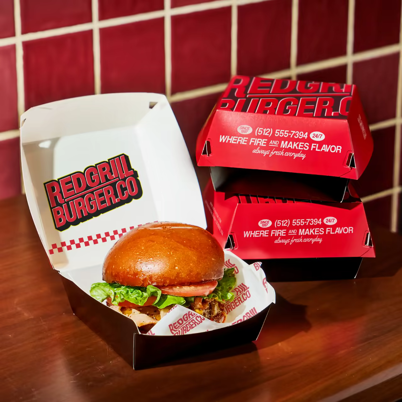Custom Burger Box with Free Design