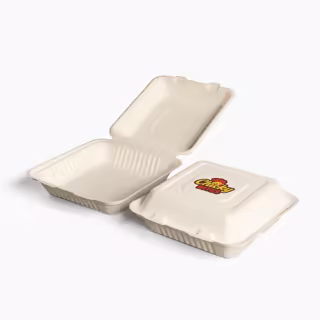 Custom Compostable Clamshell Container