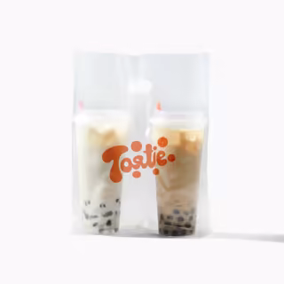 Custom 2-Cup Clear Beverage Bag