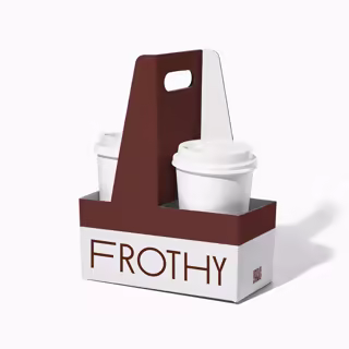 Custom 2-Cup Drink Carrier with Handle