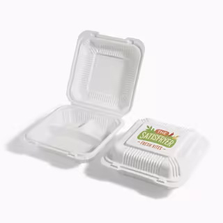 Custom 3-Comp Mineral-Filled Hinged Plastic Container