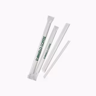 Custom Straw with Clear Wrapping