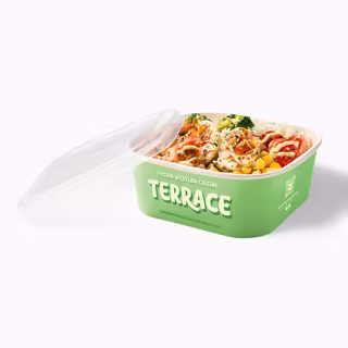 Custom Square Paper Meal Prep Container