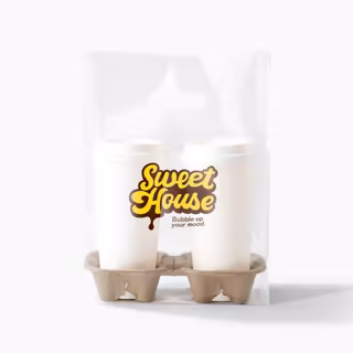 Custom Clear Drink Carrier Bag Main IMG