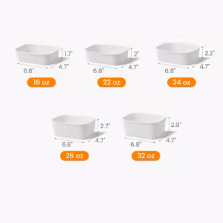 Custom Rectangular Paper Meal Prep Container Size