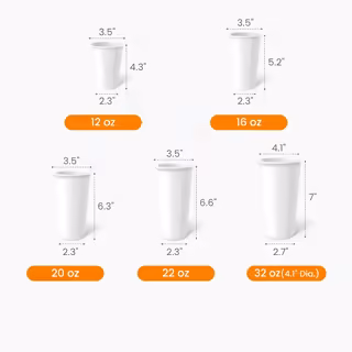 Custom Paper Cold Cup Size