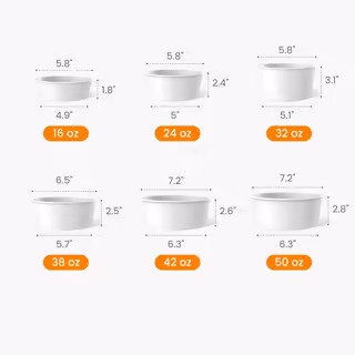 Custom Wide Paper Bowl Size