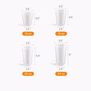 Custom Clear U-Shaped Cold Cup Size