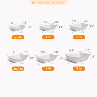 Paper Food Boat Size