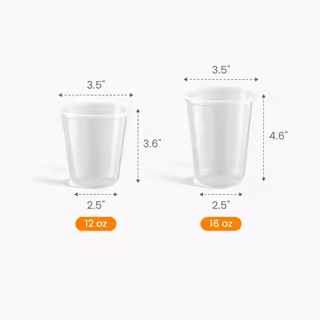 Custom Clear U-Shaped Cold Cup Size