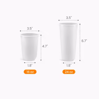 Custom Frosted-Clear U-Shaped Premium Boba Cup Size