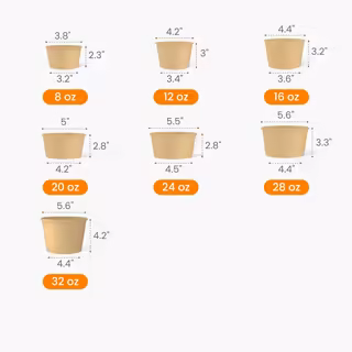 Kraft Paper Bowl Size