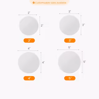 Custom Round Sticker Size