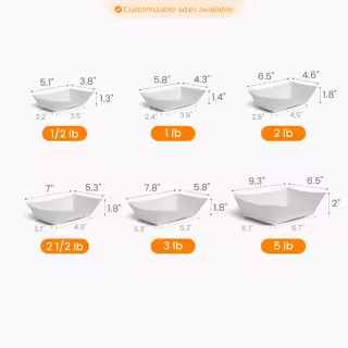 Paper Food Boat Size