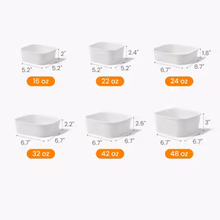 Custom Square Paper Meal Prep Container Size