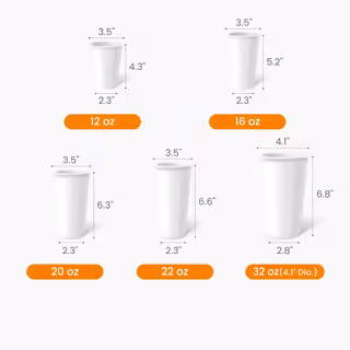 Custom Paper Cold Cup Size