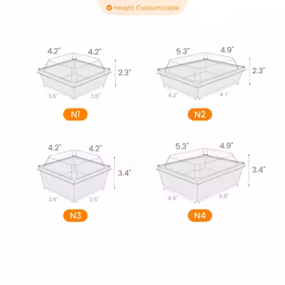 Dessert Box w/ Clear Lid Size