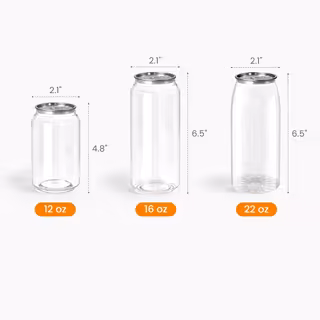 Clear Soda Can Size