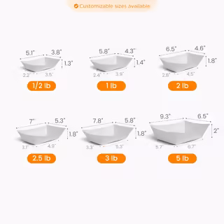 Paper Food Boat Size