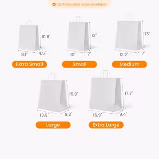 Paper Bag with Handle Size