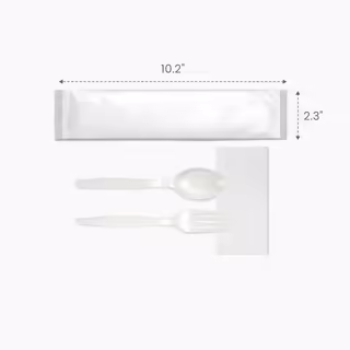 Cutlery Set (Fork, Spoon, Napkin) Size